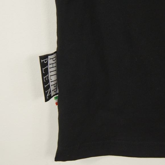 Philipp Plein Black Tee with Yellow and Brown Graphic - Picture 5 of 7